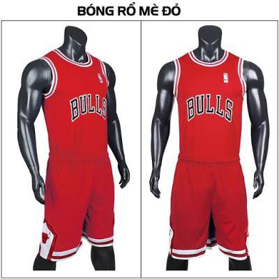 Quần áo bóng rổ Chicago Bulls đỏ CP Sports nam nữ thoáng khí chất mè mát thấm mồ hôi tốt chất lượng
