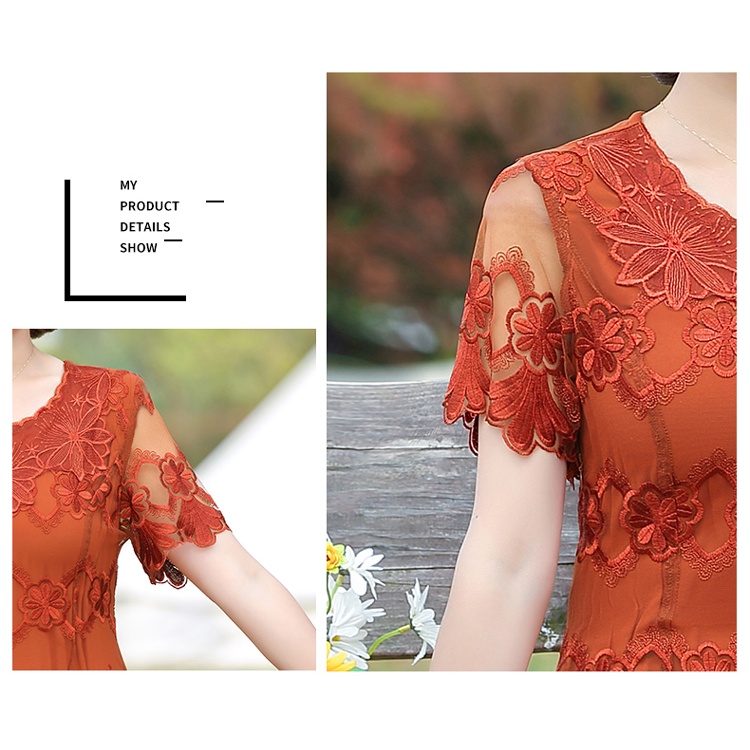 Đầm Sườn Xám Cách Tân Hai Mảnh Dáng Rộng Vải Voan Cỡ Lớn Phong Cách Phương Tây Cho Phụ Nữ Trung Niên