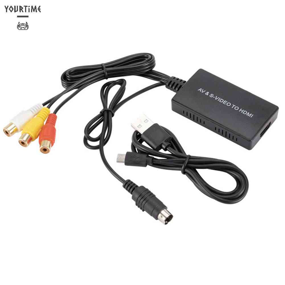 Bộ Chuyển Đổi RCA / AV S-Video Sang HDMI-compatible Đen