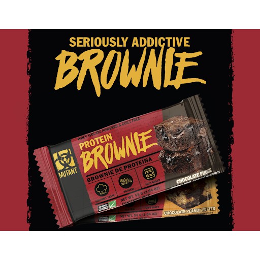 Bánh Protein MUTANT BROWNIE 58g – Hộp 12 Gói