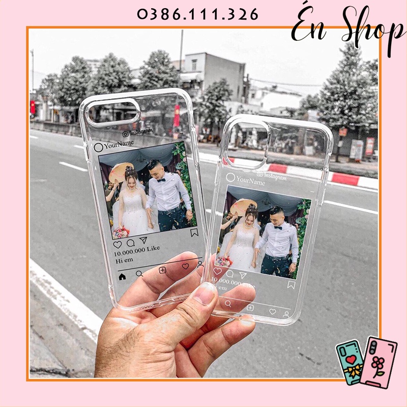 Ốp điện thoại in theo yêu cầu khung Facebook, Instagram, Spotify hot trend 2021