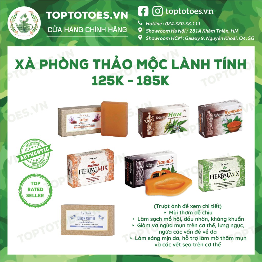 Xà phòng thảo mộc giảm mụn lưng, viêm lỗ chân lông, làm sáng da