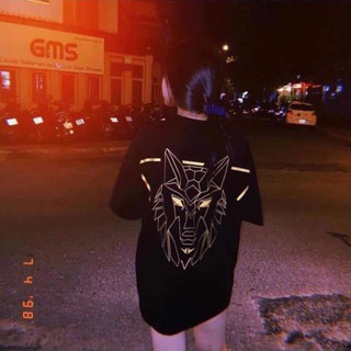 Áo thun tay lỡ Unisex ĐẦU SÓI