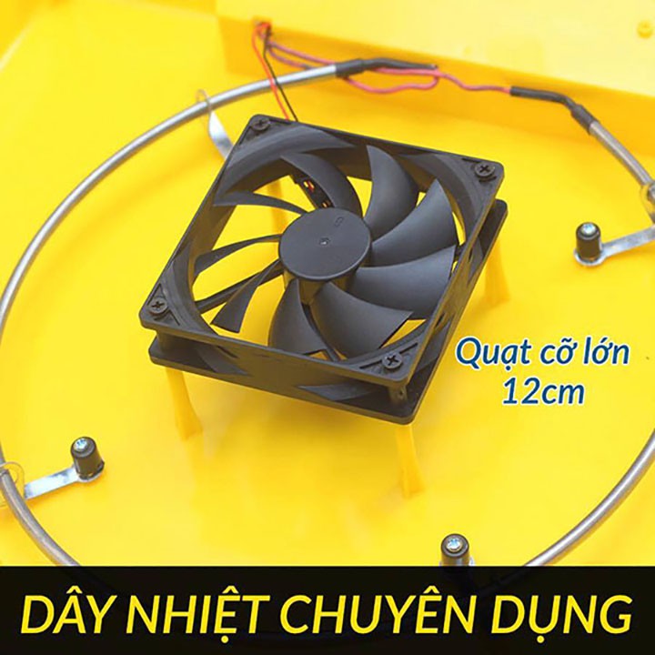 Máy ấp trứng gà mini Ánh Dương A100 lắp sẵn hoàn thiện, đảo lăn tự động 48 trứng (khay nhôm)