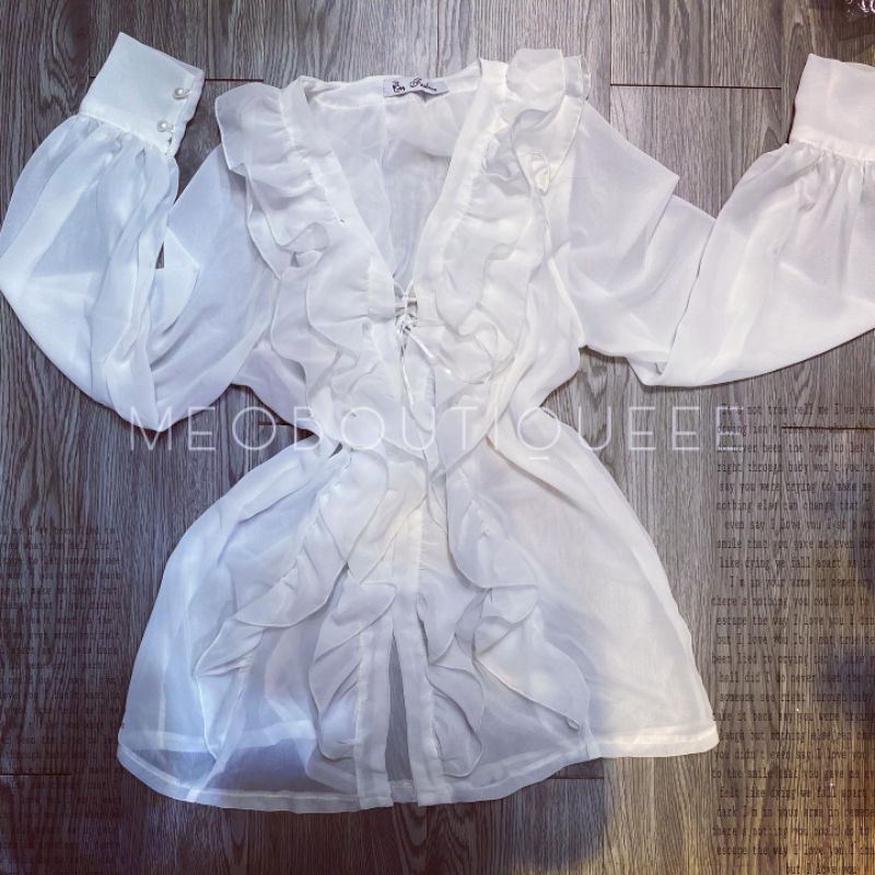 Sơ mi voan tơ bèo tiểu thư