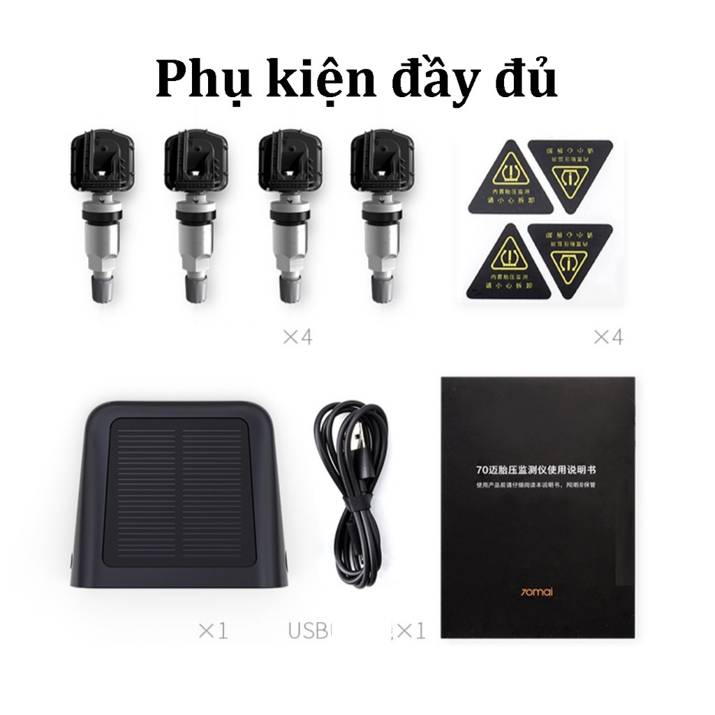 Cảm biến áp suất lốp và nhiệt độ Xaomi VAN GẮN TRONG tpms 70mai bản 2020 Midrive T01