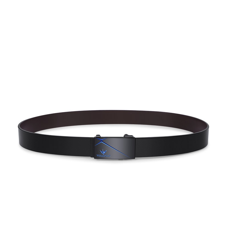 Thắt lưng Nam thời trang - da bò, mặt kim loại cao cấp nhập khẩu chính hãng William Polo - Bảo hành 12 tháng