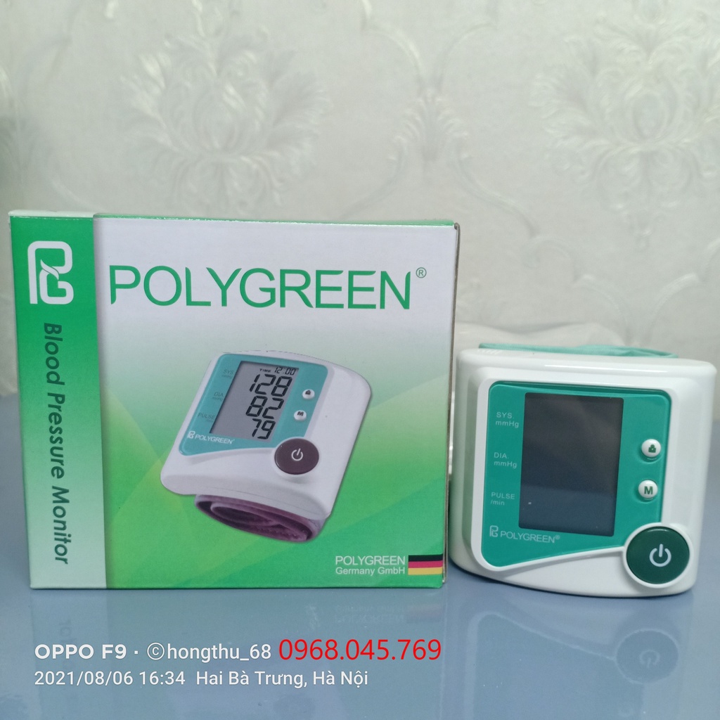 Máy đo huyết áp cổ tay điện tử tự động PolyGreen KP-6230