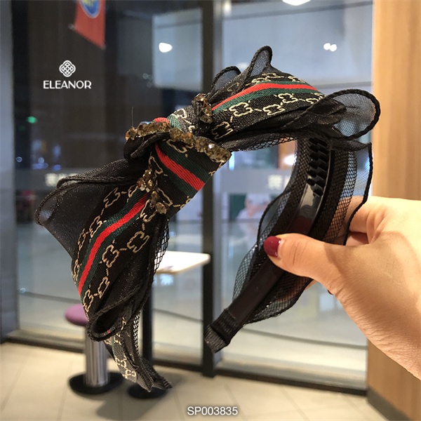 Băng đô cài tóc nữ Eleanor Accessories bọc vải đính đá phụ kiện tóc 3835