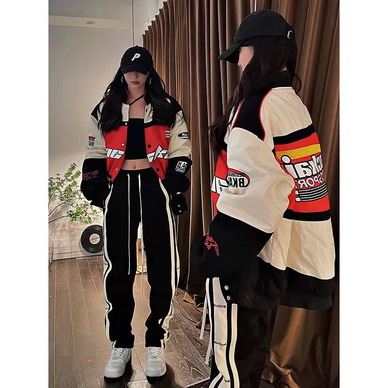 NRVP Quần Thể Thao Nữ Ống Rộng Phong Cách Thời Trang Đường Phố Hàn Quốc Mới