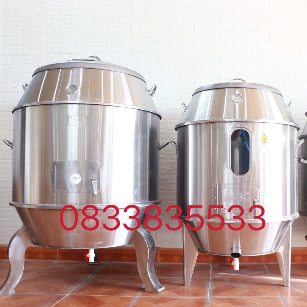 LU INOX QUAY GÀ VỊT BẰNG THAN PHI 60, 80,90
