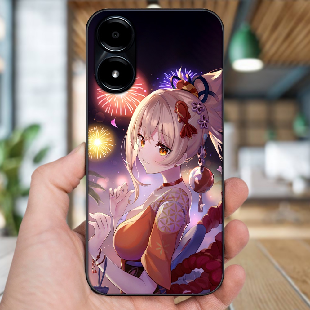 Ốp lưng Vivo Y02s viền đen in hình Yoimiya Genshin Impact