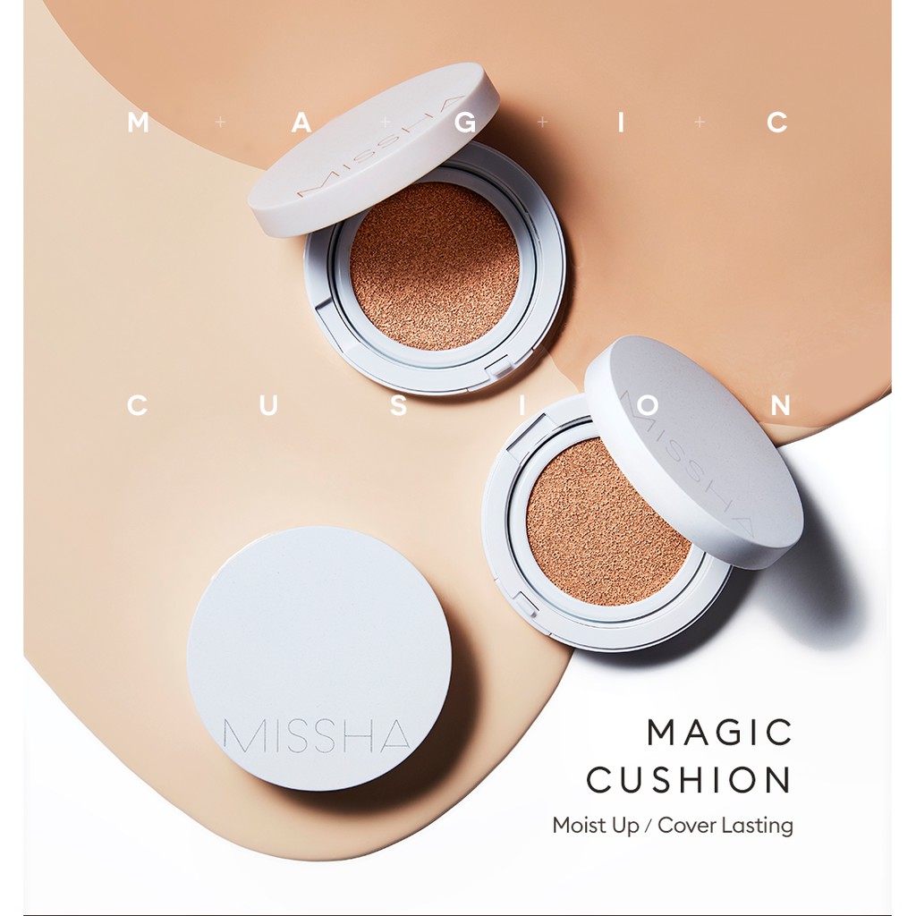 Phấn Nước MISSHA MOIST UP Dưỡng Ẩm Giúp Da Bóng Khỏe Missha Magic Cushion SPF50+ PA+++ 15g ( trắng)