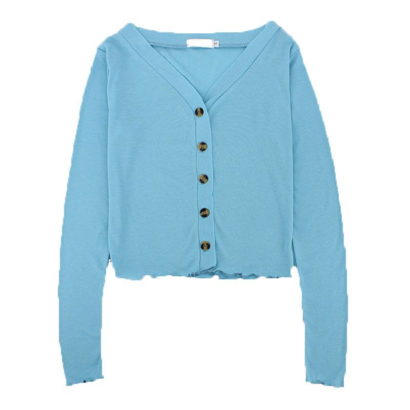 Áo khoác Cardigan màu xanh nhẹ nhàng nữ tính Jennie Blackpink