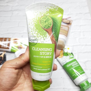 Sữa rửa mặt Trà xanh KWAILNARA WELCOS CLEANSING FOAM sạch nhờn ngăn ngừa lão hóa Da [Sẵn]