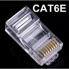 Đầu mạng RJ45 Cat6 xuyên thấu- Bịch 100c - Loại tốt, Chống nhiễu