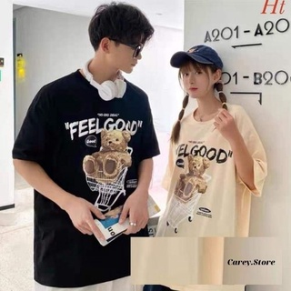 Áo phông tay lỡ gấu feelgood unisex - Áo cộc tay dáng rộng thiết kế nổi bật HOT TREND