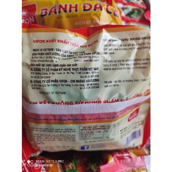 Bánh đa cua Vifon combo 5 gói x 60g