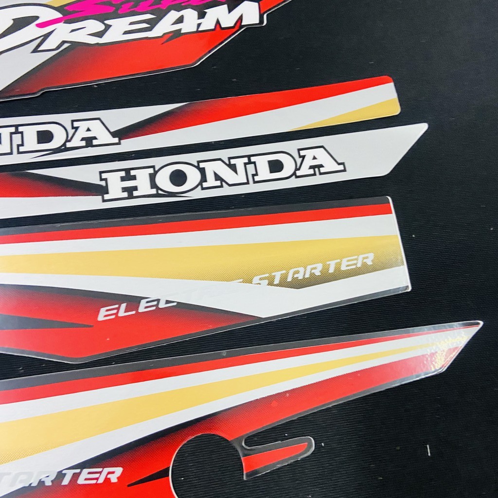 Bộ tem rời dán xe EX5, Super Dream đời đầu năm 1999-2000