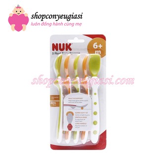 Bộ 5 thìa ăn bằng nhựa nuk