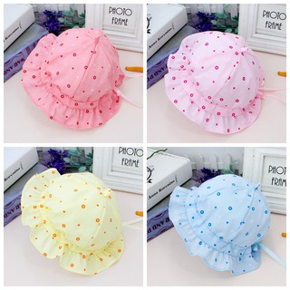 Mũ vành bèo chấm bi M006-hồng phấn cho bé từ 0-1T(dây rút điều chỉnh cỡ mũ tạo vành bèo siêu yêu nha mom)