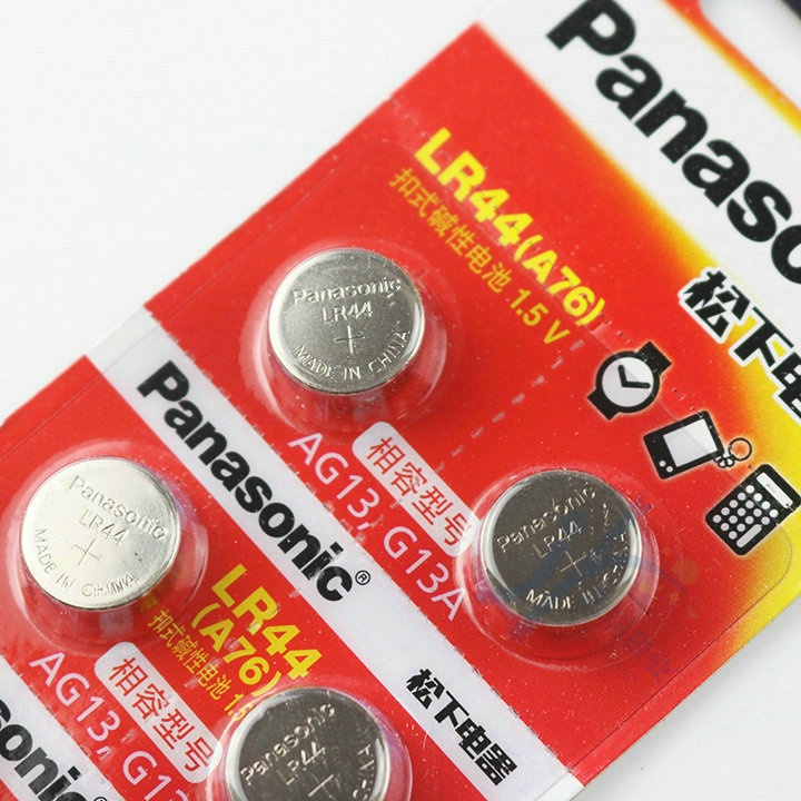 Vỉ 2 viên Pin cúc áo LR44  AG13 G13A Panasonic Chính Hãng Alkaline cho đồng hồ, thiết bị điện tử