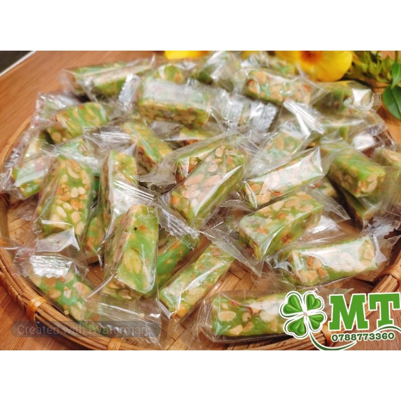 Kẹo đậu phộng nước cốt dừa lá dứa 500g