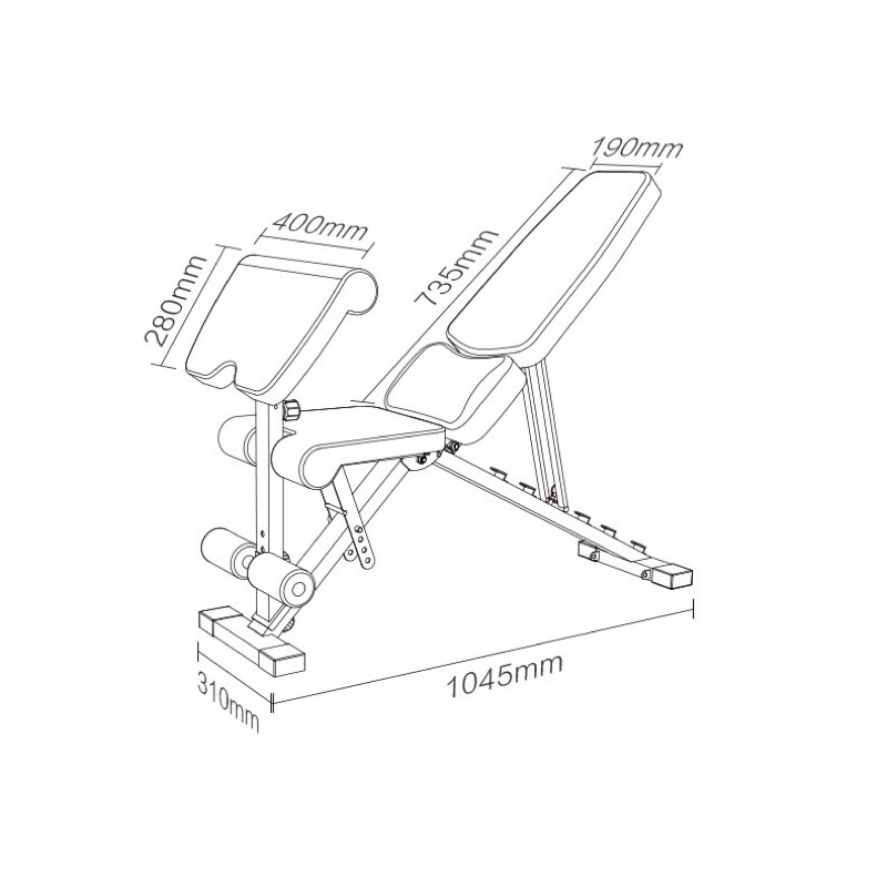 [CHÍNH HÃNG] Ghế Tập Tạ Điều Chỉnh Đa Năng FED-VQ189 Chịu lực 300kg