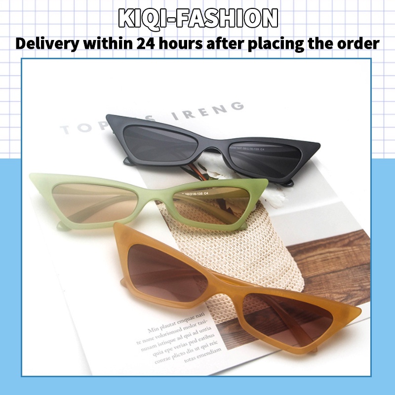 (KIQI-FASHION) COD Kính Mát Mắt Mèo Chống Tia Uv400 Thời Trang Mới