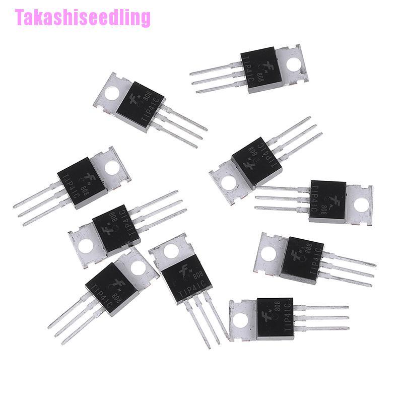 Bộ 10 Linh Kiện Bán Dẫn Takashiseedling Tip41C Tip41 Npn To-220 Chất Lượng Cao