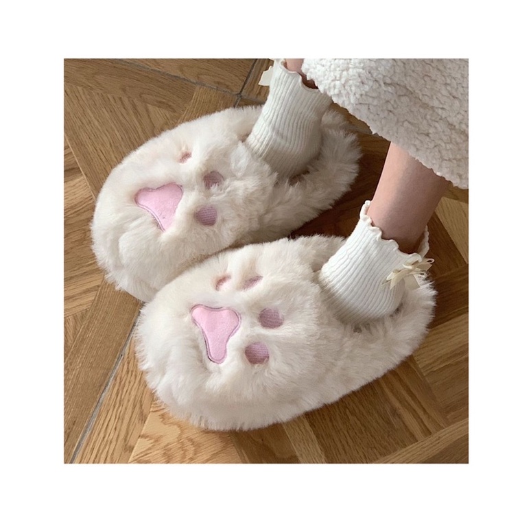Dép bông  cute đế xốp chống trơn đi được cả ngoài đường