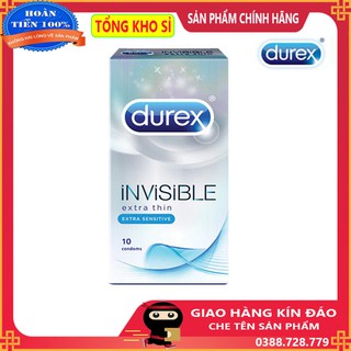 [bán sỉ] Bao cao su durex invisible hộp 10 cái giá sỉ