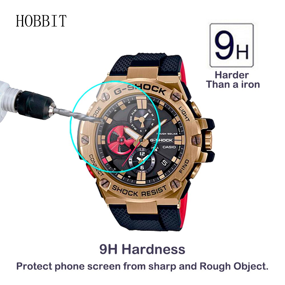 YIFILM 2 Kính cường lực 2.5D 9H bảo vệ màn hình cho đồng hồ Casio G-shock Gst-b100 Gst-b100h