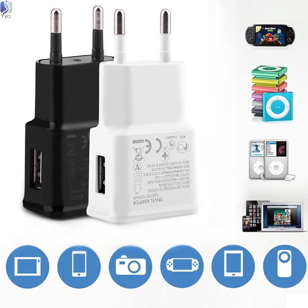 Củ Sạc 5V 2A Phích Cắm EU Cho Samsung iphone Xiaomi ipad