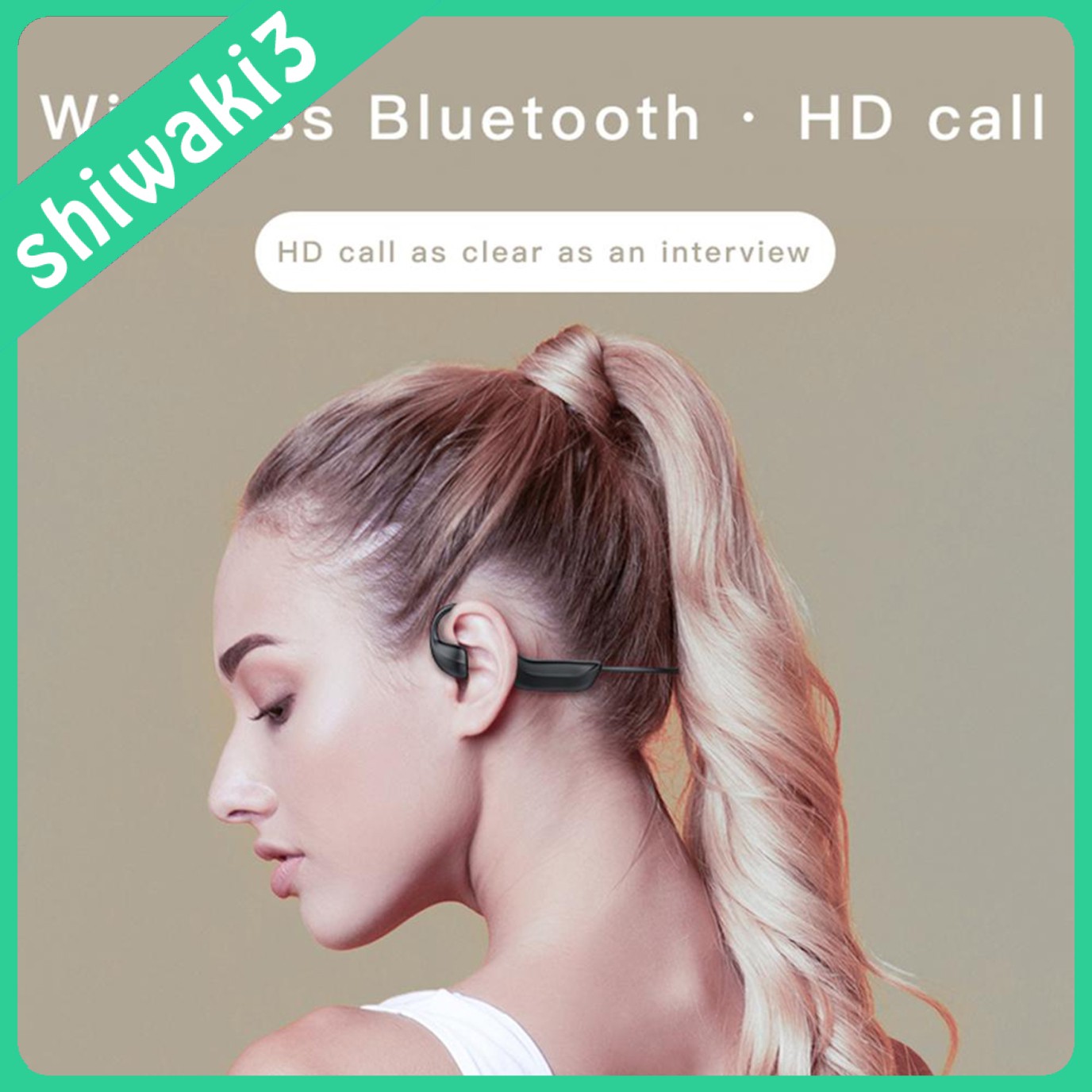 Tai Nghe Bluetooth 5.1 Truyền Âm Qua Xương Kèm Mic Dùng Khi Chạy Bộ