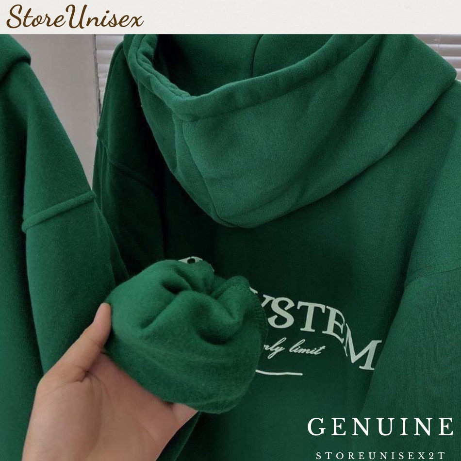 Áo Hoodie unisex cute  KILL SYSTEM, Áo khoác hoodie xanh lá nam nữ mặc cực đẹp