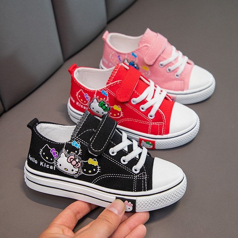 Giày Thể Thao canvas Đế Mềm Chống Trượt In Họa Tiết Hoạt Hình Dễ Thương Thời Trang Cho Bé Trai Và Gái