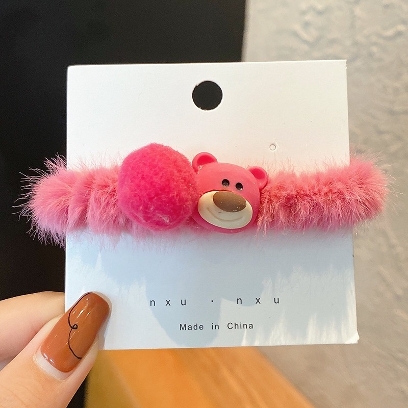 Dây buộc tóc cao su vải lông nhung màu kẹo ngọt phong cách Hàn Quốc dễ thương