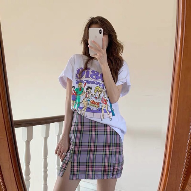 Chân váy kẻ caro Ulzzang 7 màu | BigBuy360 - bigbuy360.vn