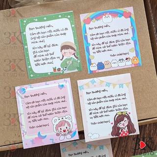 Set 20 tem trộn 4 mẫu tem dán cảm ơn khách hàng - tem dán thank you - tem dán gói hàng