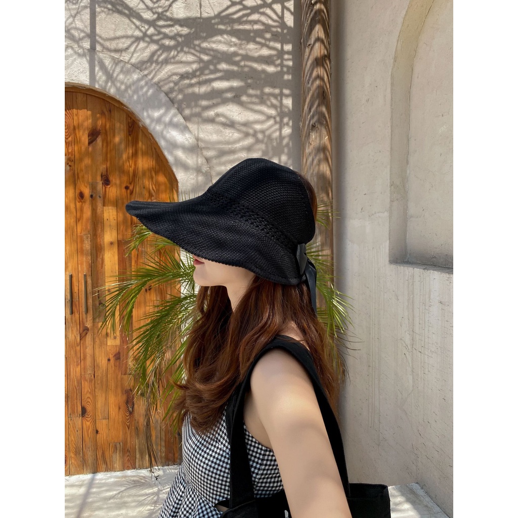 Nón Vành Rộng Hở Đầu Phối Nơ L1678 - LoanTay