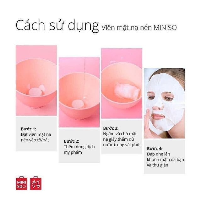 Mặt nạ dạng viên nén Miniso 100 mask