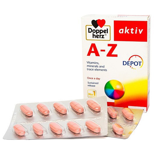 Viên Doppelherz Aktiv A-Z Depot  Bổ Sung Vitamin, Khoáng Chất Tổng Hợp Giúp Tăng Cường Sức Khỏe - Đức | Thế Giới Skin Care