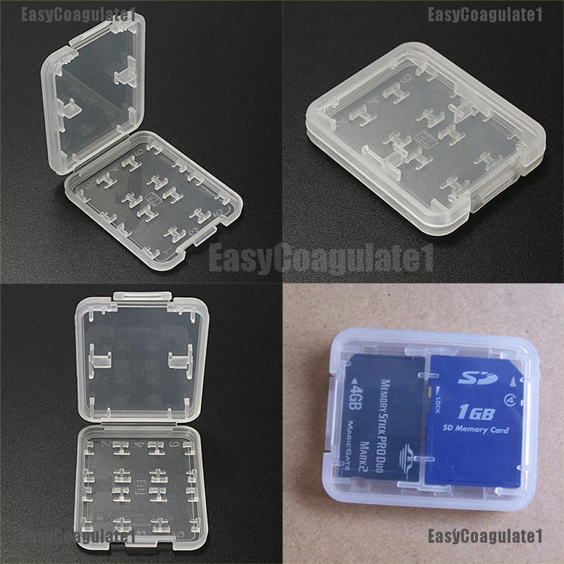 Hộp cứng đựng cho thẻ nhớ SD TF SDHC MSPD 8 ngăn tiện lợi