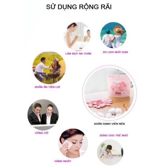 Khăn nén dạng viên tiện lợi( gói 50 viên)