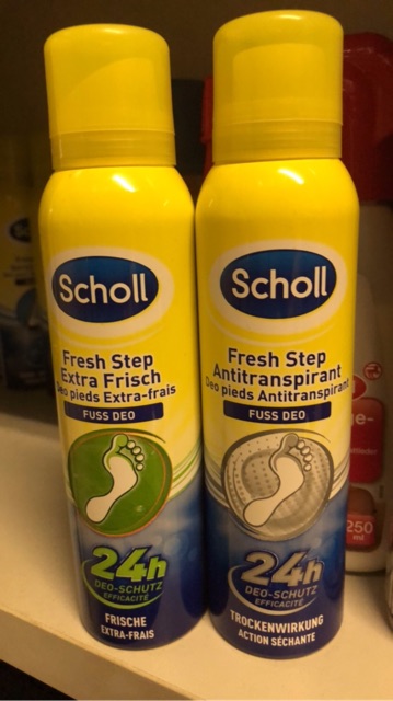 Chai xịt khử mùi hôi chân & chống đổ mồ hôi chân  | School Fresh Step Anti Perspirant 24h