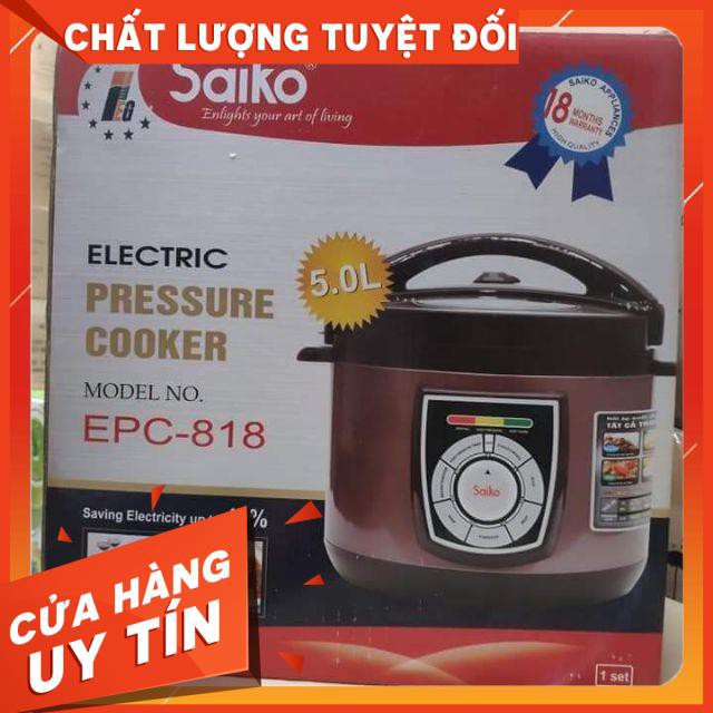 [Rẻ Vô Địch] Nồi áp suất điện 5L Saiko EPC-818