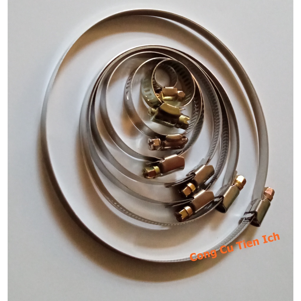 Cỡ lớn 60-140mm - Đai xiết ống inox không gỉ - Khách tự chọn kích cỡ