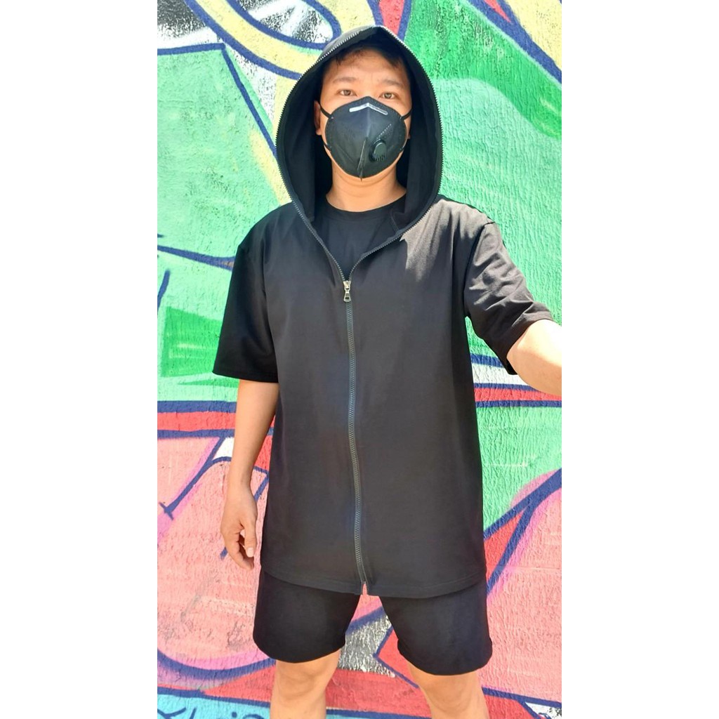 Áo thun HOODIE TAY LỠ ZIP Unisex