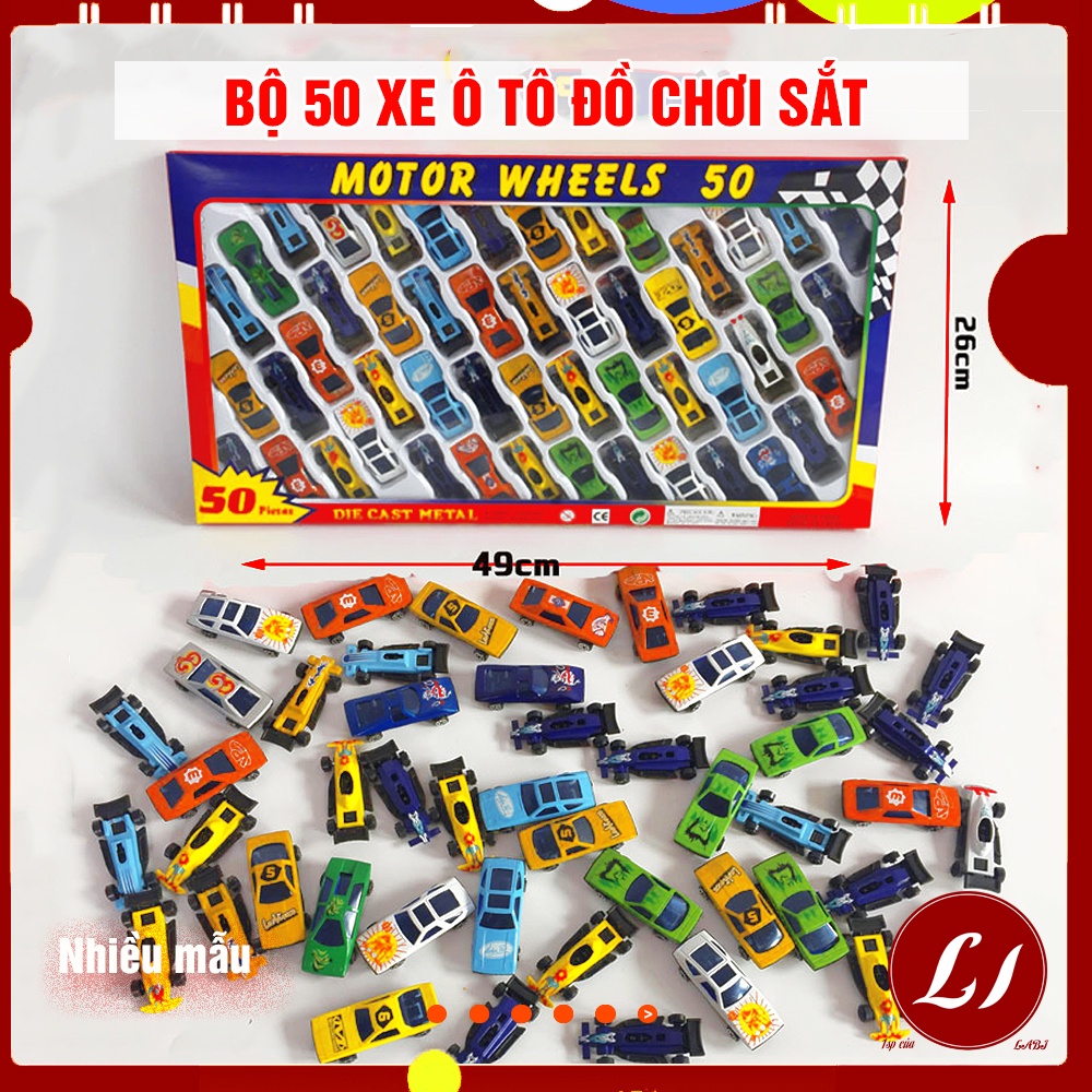 Bộ đồ chơi 50 Ô tô sắt nhí nhiều mẫu ngộ nghĩnh cho bé